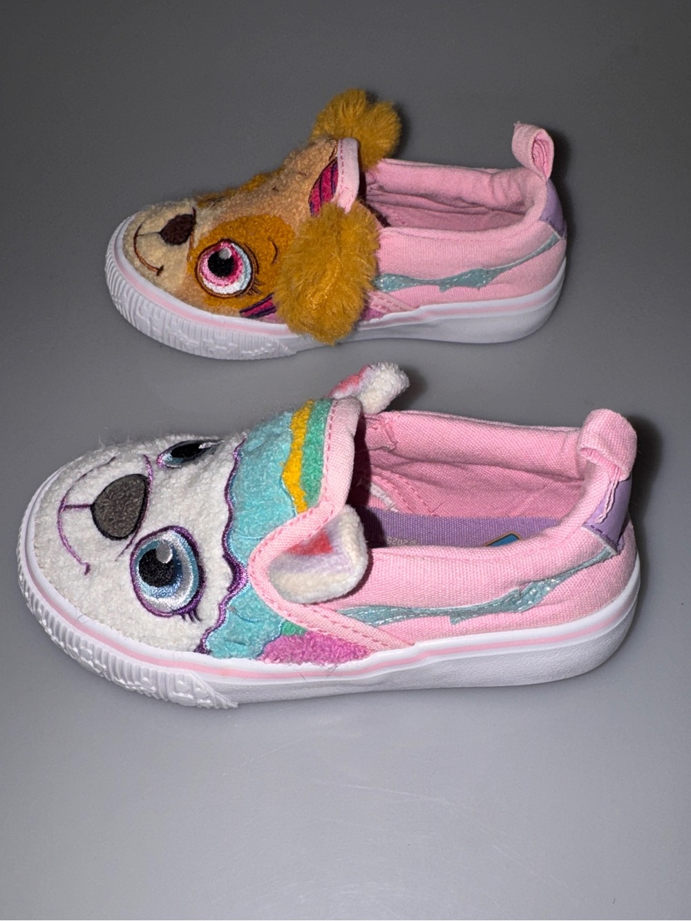 Paw Patrol plush Slip-On Sneakers - Pink, White, Yellow summer colorful playful - Picture 2 of 6